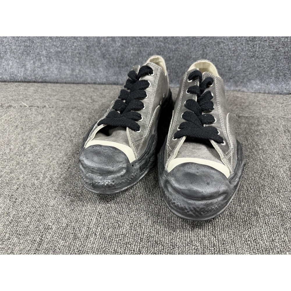 Maison Mihara Yasuhiro Shoes Mens 11 Gray Canvas Low Top Casual Sneakers Lace Up - Picture 5 of 15